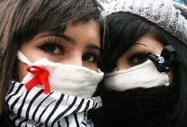 Kyiv girls in masks